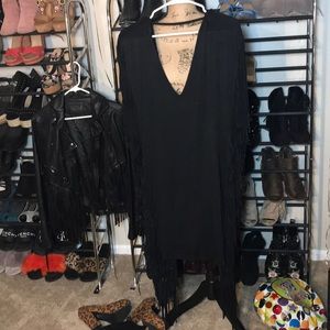 Black fringe dress